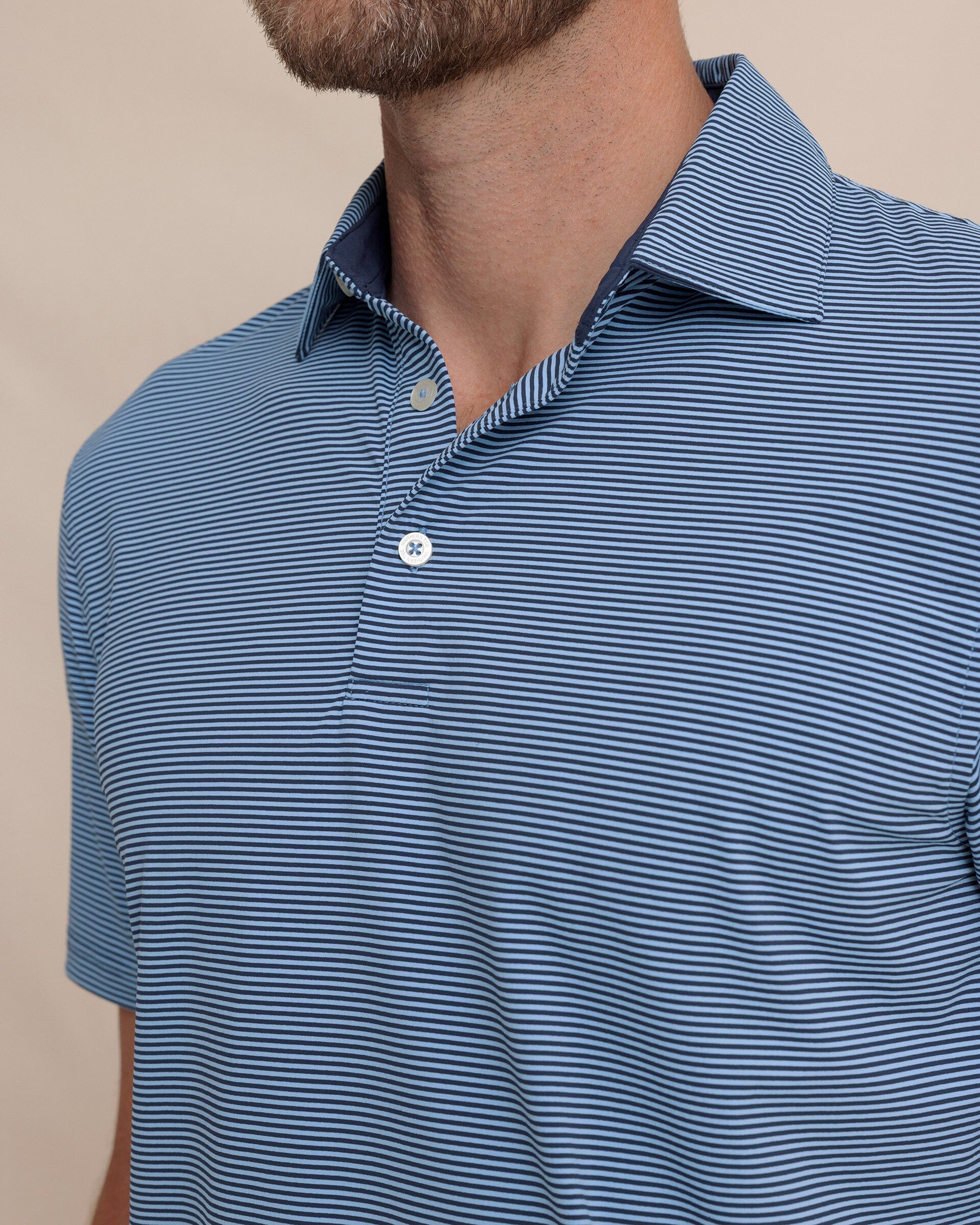 brrr°®-eeze Meadowbrook Stripe Polo - Ocean Channel