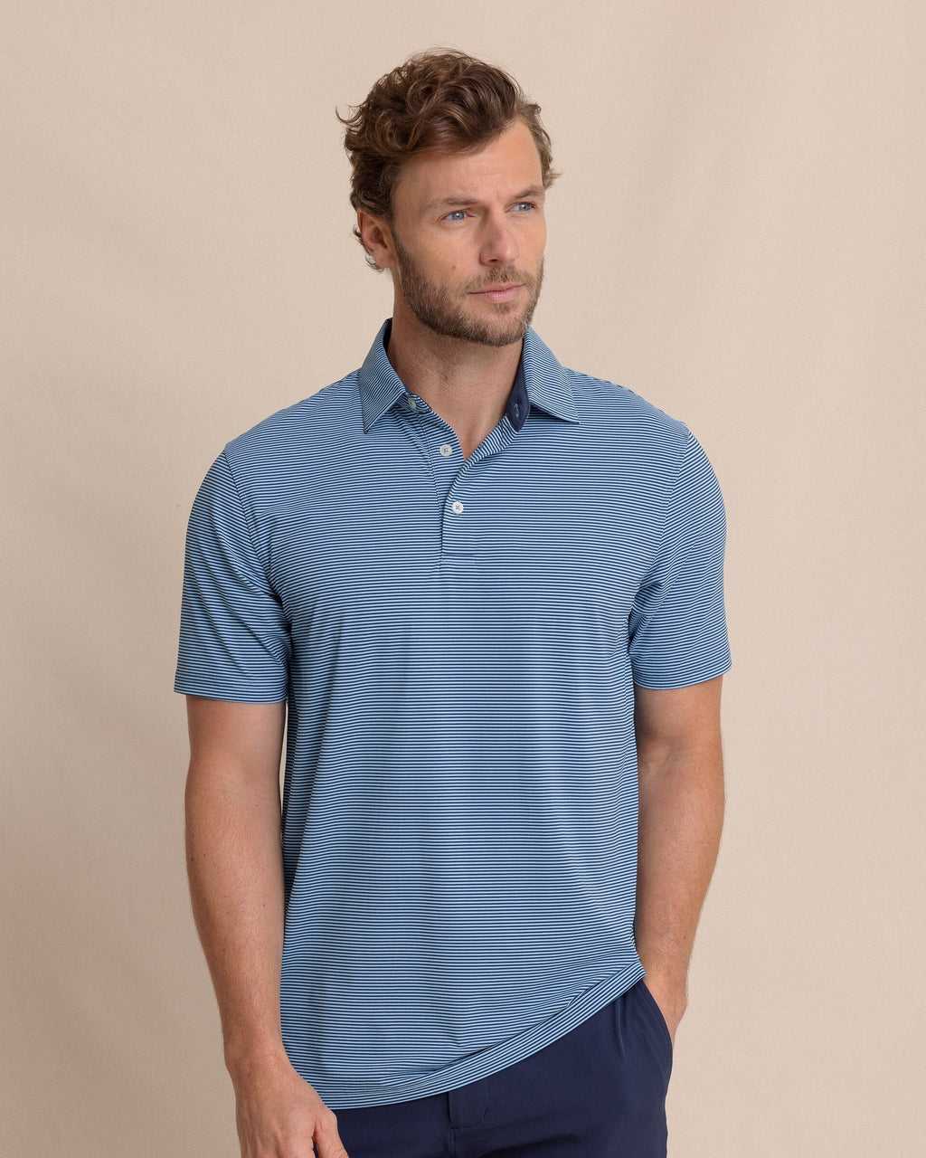brrr°®-eeze Meadowbrook Stripe Polo - Ocean Channel