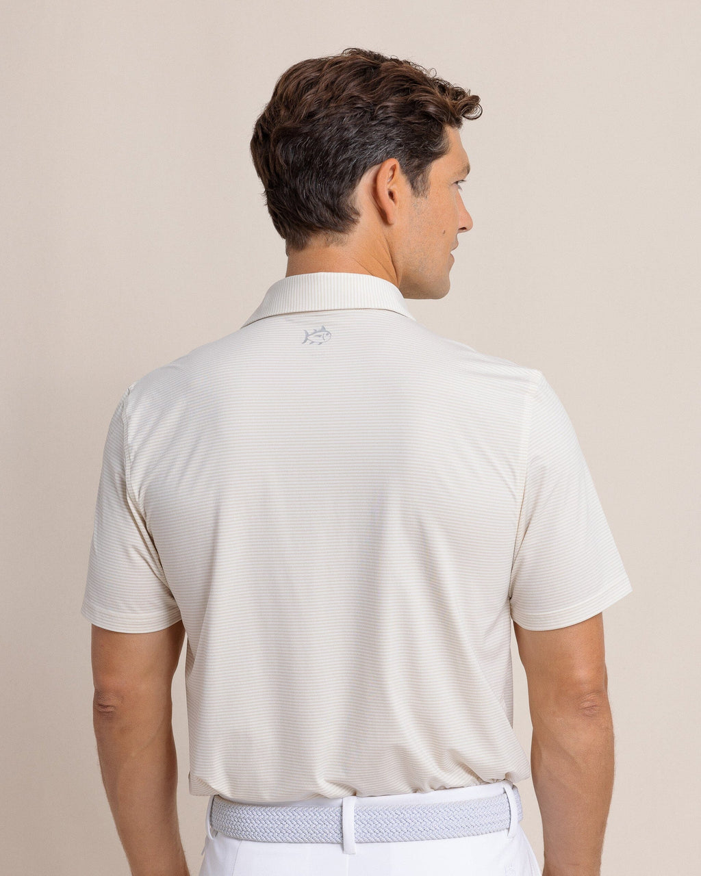 brrr°®-eeze Meadowbrook Stripe Polo - Sand White