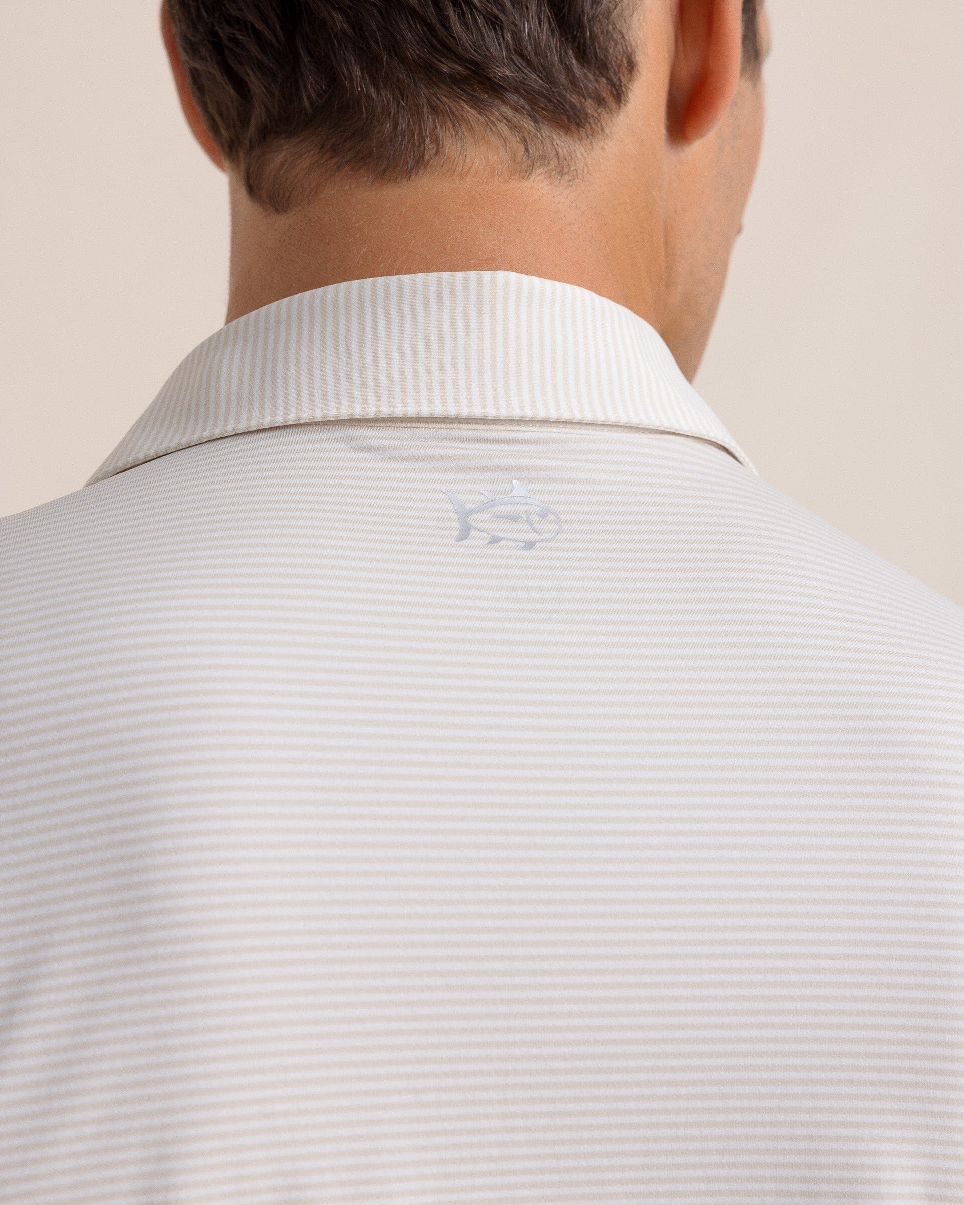 brrr°®-eeze Meadowbrook Stripe Polo - Sand White